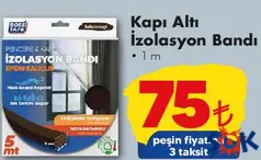BOSS TAPE KAPI ALTI İZOLASYON BANDI 1 M fiyat ve kampanya bilgisi
